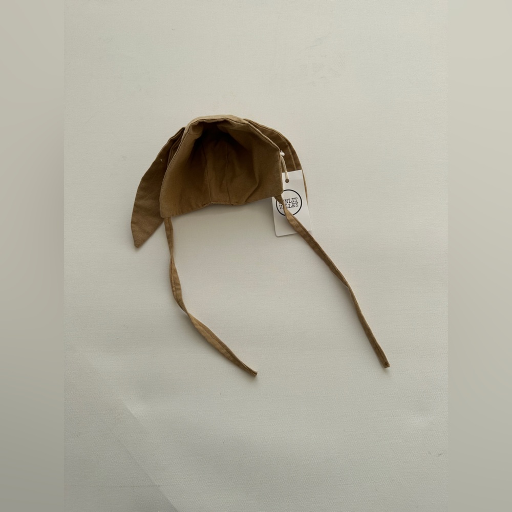 NWT - Baby Bunny Easter Bonnet/Hat - Tan - Handmade - Size Newborn - Picture 2 of 5